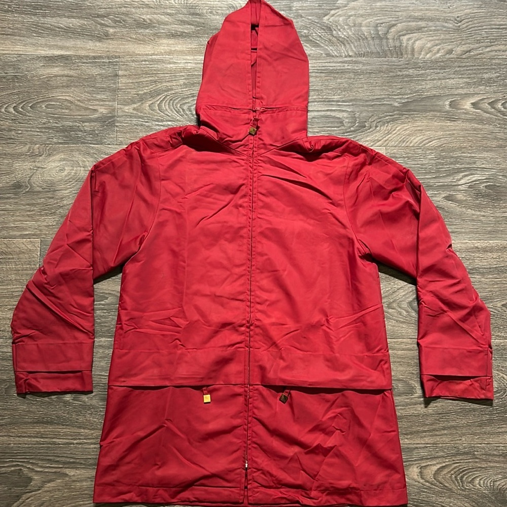 Sanyo New York Rain Jacket Size Small Coat Quilted Lined Hooded Red Nordstrom